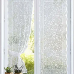 Becquet Voilages droits ou bonne femme - la paire< Rideau Et Déco Textile|Voilage En Pointe, Voilage Droit, Brise-Bise, Store